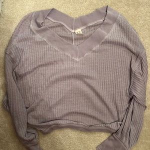 Free people waffle knit long sleeve